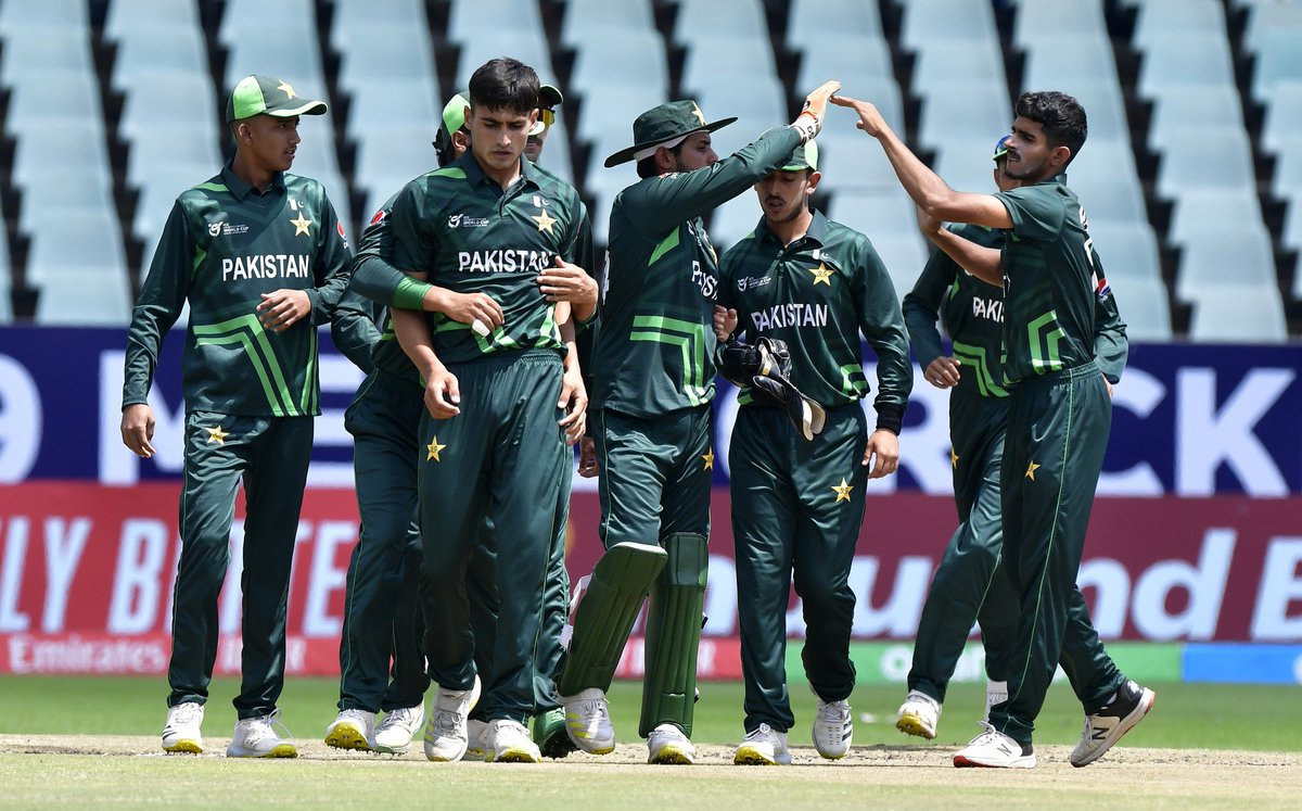 iShaheenAfridi's tweet photo. Huge congratulations to our youngsters for reaching the Semis. May our 🇵🇰 flag flies higher and higher! Best wishes.

#U19WorldCup2024 https://t.co/aW89toLleO