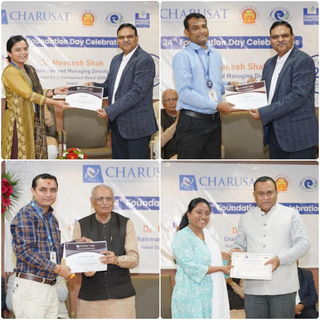 Dr <a href="/ShahMeenesh/">Meenesh Shah</a>, Chairman, NDDB and <a href="/IRMAOfficial79/">Institute of Rural Management Anand (IRMA)</a> graced the 24th Foundation Day celebration of Charotar University of Science &amp; Technology (CHARUSAT), Changa as Chief Guest in the presence of Shri Surendra Patel, President of <a href="/thecharusat/">CHARUSAT University</a>, along with Shri Nagin Patel,
