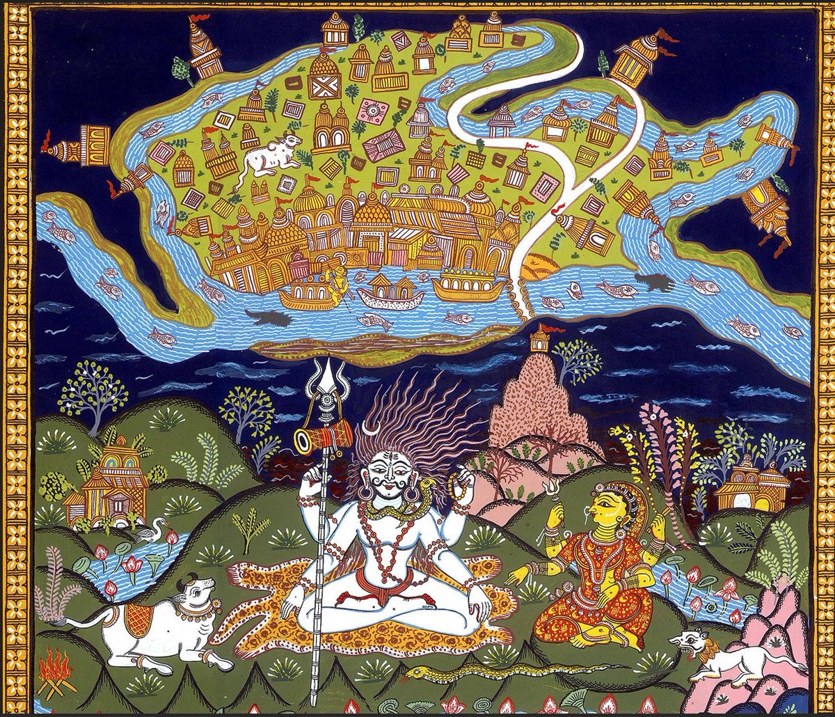 Here is an old Hindu map of Varanasi. Varanasi is depicted as standing on the trident of Shiva. At the center of Varanasi is Gyanvapi. Such is the importance of Gyanvapi in Hindu civilization.