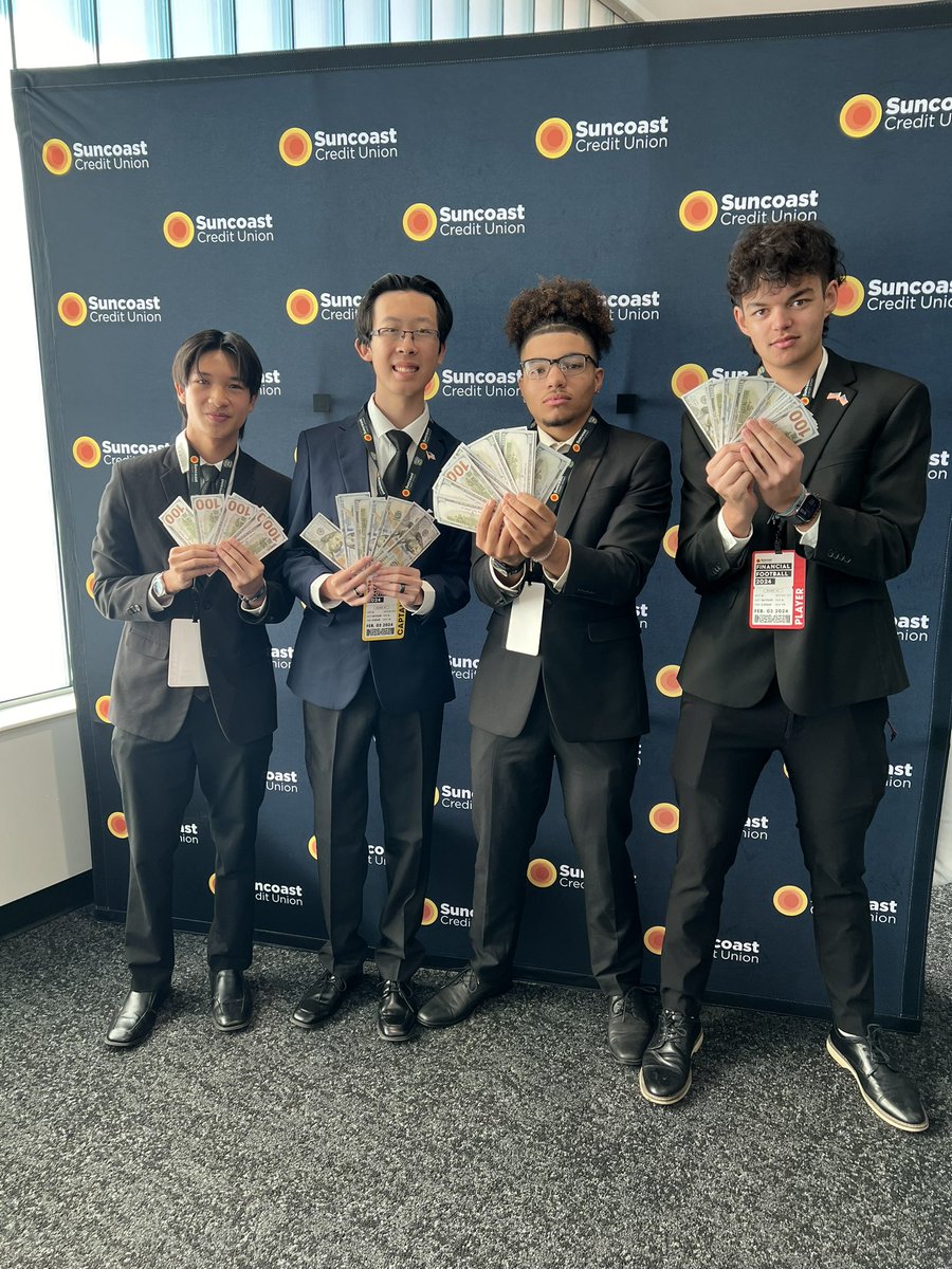 AofDeca's tweet photo. Well. We dressed snappy. 😂🎉. Thanks @SuncoastCU for hosting todays #financialfootball https://t.co/JKU0yAjHN4