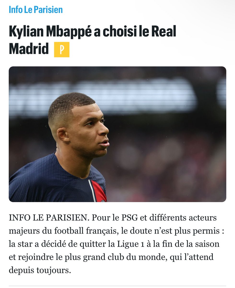 Mbappe ha elegido al Real Madrid.
