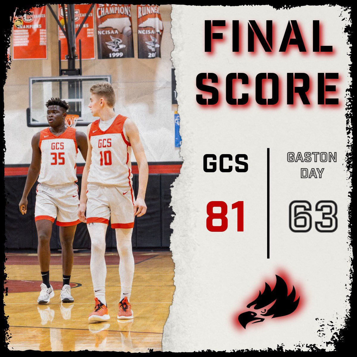 Varsity had a big win over Gaston Day on Senior Night!

Joe Rhyne 19P, 4A, 2S
Cam Newman 19P, 10A, 6R
Gabby Mabor Marier 17P, 5R, 2A
Brayden Milner 10P, 3R
Dario Williams 5P, 7R, 2A
Doug Adiok 4P, 7R, 2A
Kendall Southern 4P, 2R, 2A
Dillon Joy 3P
Rilpuou Mabor Marier 2R, 2S

🦅🏀