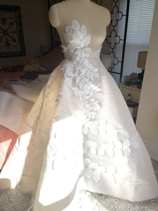 Messing with transitioning size of appliqu&eacute;s similar to ODLR dresses I like. Still not sure if I want<a href="/tag/nakedattraction"class="tags"><span>#nakedattraction</span></a>