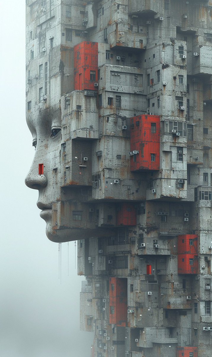 Runjeev's tweet photo. Anthropomorphized condos. The future of urban living? - designs by @Runjeev https://t.co/0pyv7AhVkG