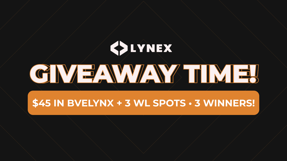 LynexFi's tweet photo. Lynex's launch is so close we want all of you to be part of the pack! We're giving away a total of $45 in bveLynx and 3 WL spots for our public sale!

➕ Follow us
🧡 Like and RT this post
🫂 Tag 3 friends

🏆 3 winners ($15 in bveLYNX + 1 WL spot each)

Ends in 72 h
Good luck! https://t.co/6QZZkD4ntE