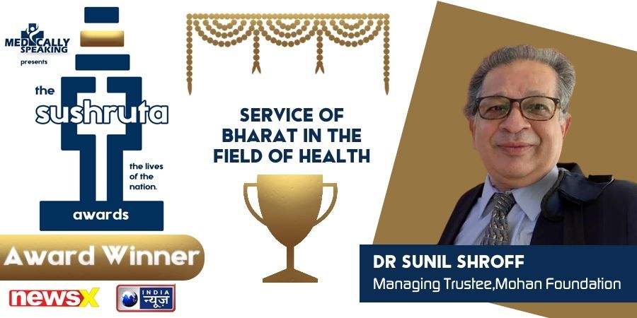 Medically Speaking @medicallyspkng presents the #SushrutaAwards, 1st ever televised health awards. We extend our heartiest congratulations to Dr Sunil Shroff (@Sunilmed) Managing Trustee, Mohan Foundation, for his service to #Bharat in the field of health. Watch it live! 8th…