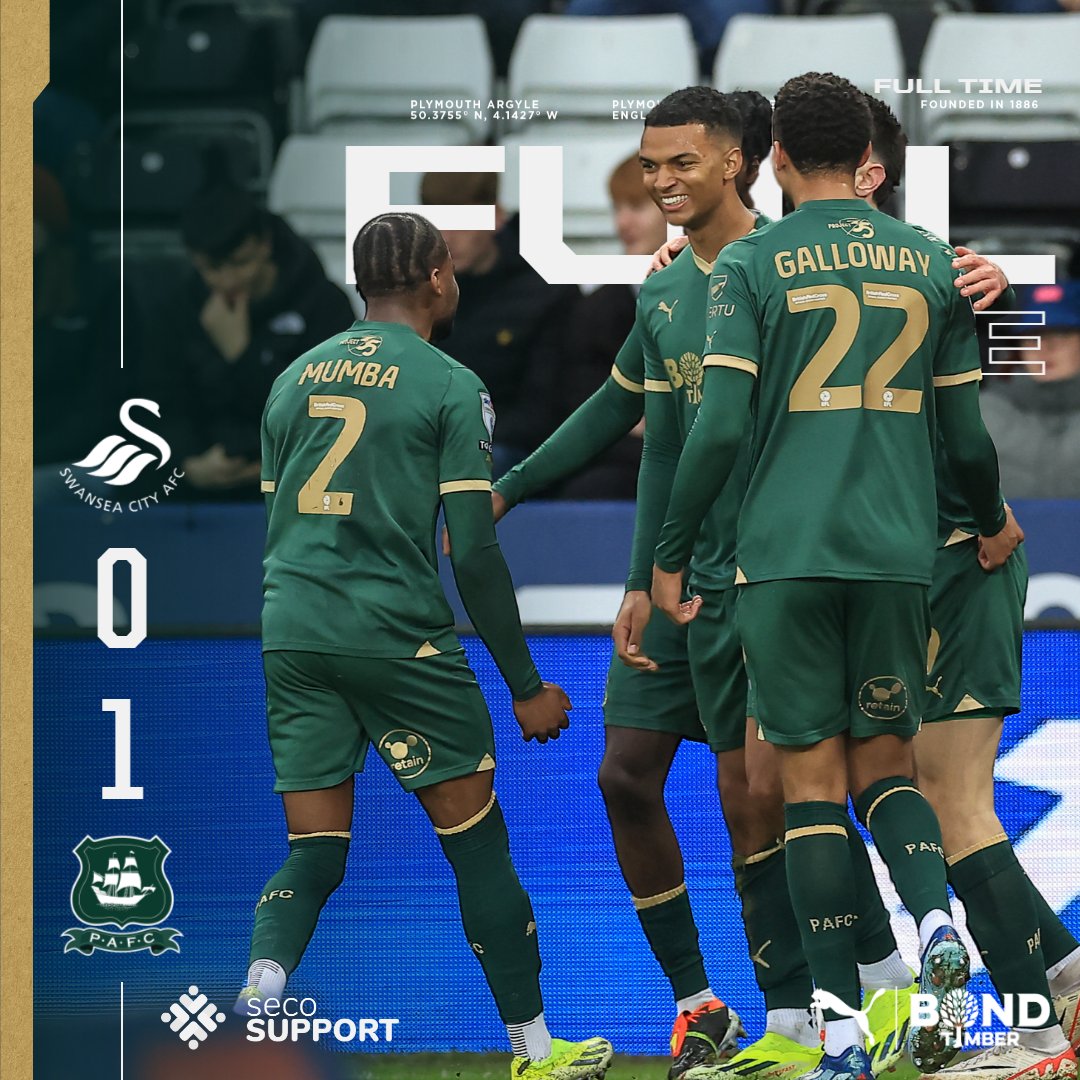 Argyle's tweet photo. ⏰ Full-time at https://t.co/buPpa4f4Cz Stadium.

Argyle win away.

#pafc | In partnership with @secosupport https://t.co/IhUYyMVLGe