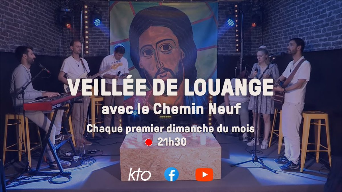 🎶 KTO et les jeunes du collectif « Chemin Neuf Worship » vous donnent RDV ce dimanche soir à 21h30 pour une veillée de louange !

👉En direct sur KTO et youtube.com/live/oaTFUapEU…

🙏 Envoyez vos intentions de prière sur ktotv.com/page/veillee-d…