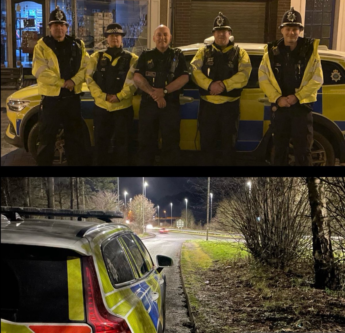 7 SC’s were out on Friday evening supporting the @PoliceStafford team. Various incidents attended including public order, high visibility patrols on the M6 services and policing of the A34 in Trentham following reports of illegal street racing