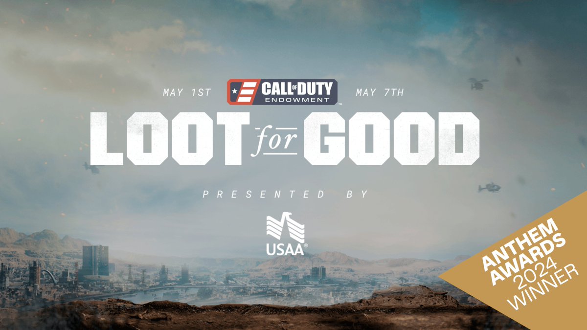 The Call of Duty Endowment is honored to win its second @anthemawards for the Loot for Good campaign in the Diversity, Equity & Inclusion and Community category. Join us in celebrating by dropping a 🏆 below!