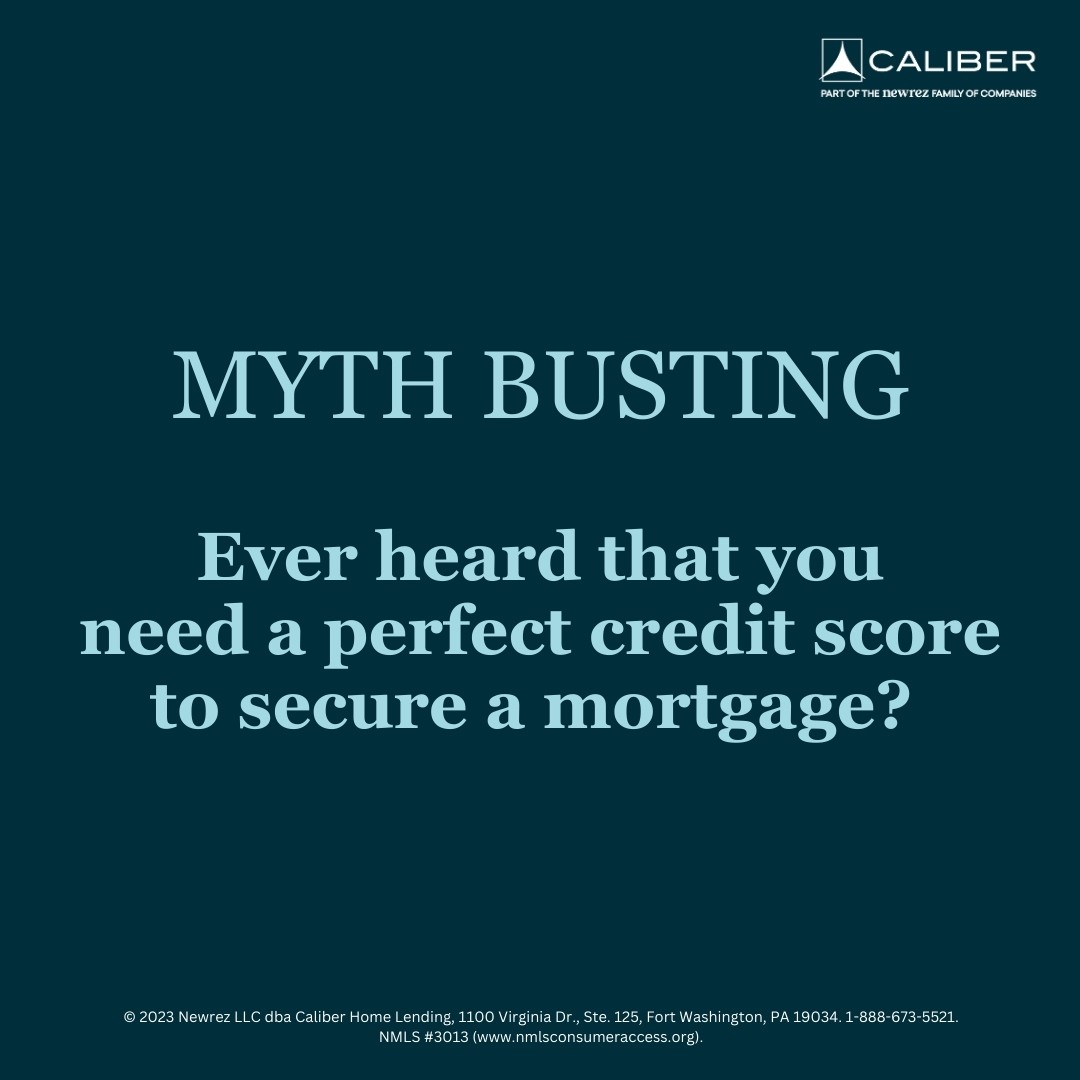 caliber_loans's tweet photo. Myth Busting Time! Ever heard that you need a perfect credit score to secure a mortgage? 🤔 Let's debunk that myth together! Comment below with your burning mortgage questions, and our experts will set the record straight. #MythBusting #CreditScore #Mortgage https://t.co/NoyNcz9jg4
