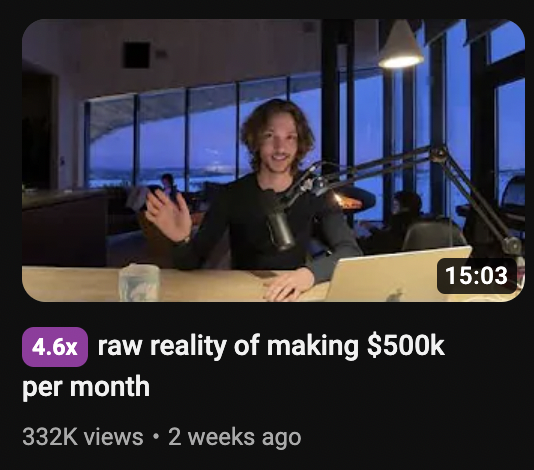 YoutubeOutliers's tweet photo. Be careful copying trends like this.

Copy the "why" not the "what."

This worked because it was unique.

Learn to create the trend, NOT copy it. https://t.co/KzvfqFY2d9
