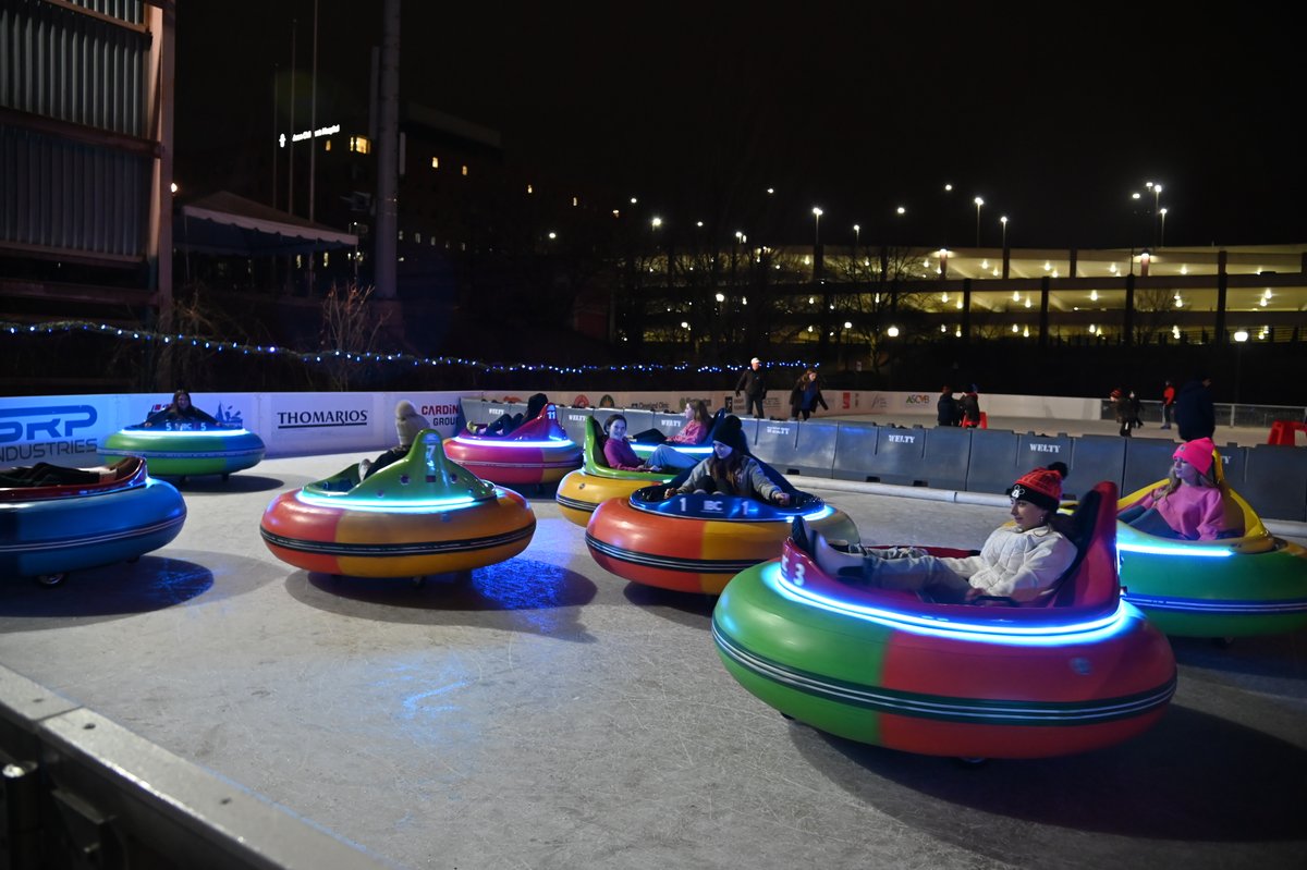 Lock3Akron's tweet image. Only 3 weekends left to take a spin in our ice bumper cars. Reserve your car now online at Lock3live.com We will accept walk-ups today from 2 pm - 8 pm and Sunday from 2:30 pm to 5:00 pm