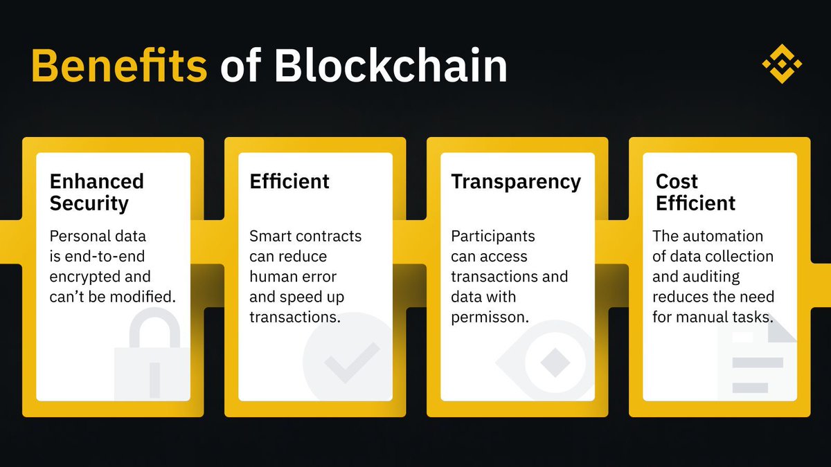 binance's tweet photo. "But why do we need blockchains?"

Here are just 4 reasons ⤵️ https://t.co/oESh44tWto