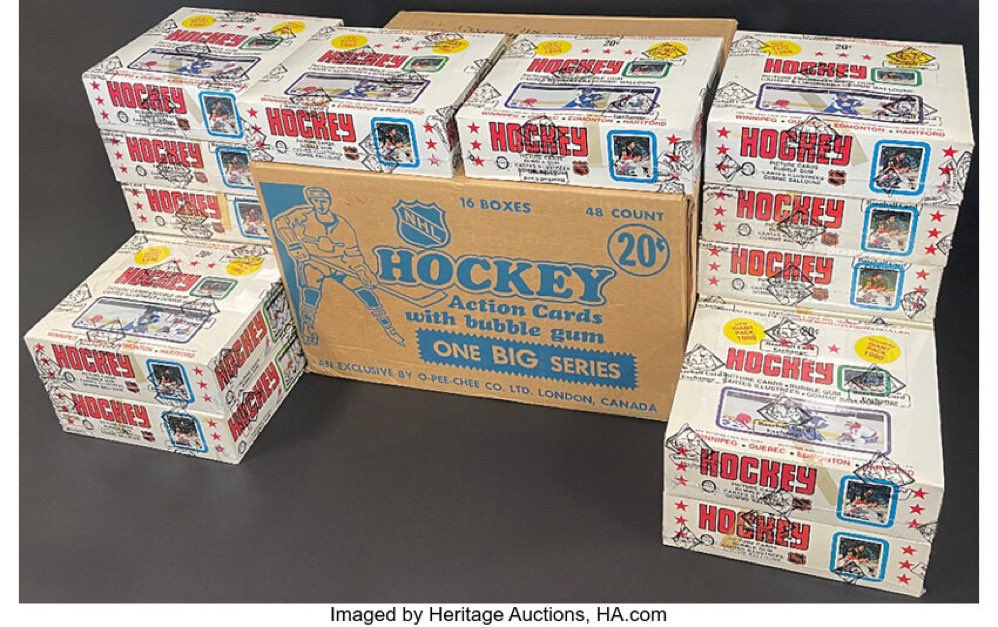 🤩 You likely saw the huge hockey wax discovery from a forgotten pile of boxes in someone’s home in Saskatchewan that came to light this past week. This is perhaps the greatest unopened wax find of the 21st century &amp; is now for auction on <a href="/Heritage_Sport/">Heritage Auctions Sports</a>.

😢 News of this