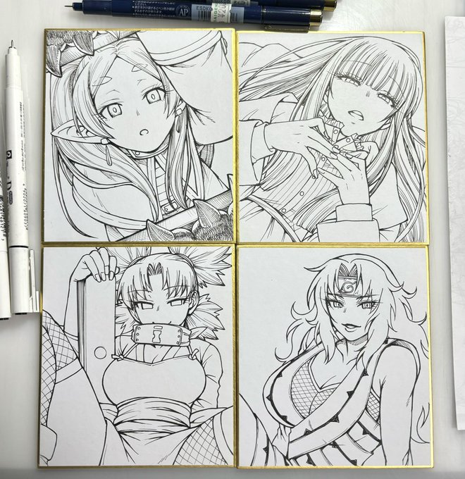 久しぶりにNARUTOキャラ描いたけどあんまり変わらんね 