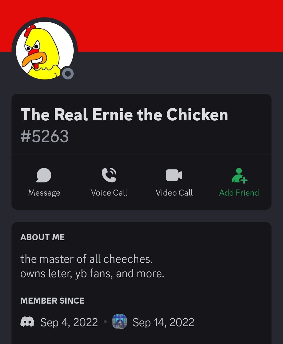 Ernie_Chicken_'s tweet photo. This guy is NOT me, this is a disgusting person who took my gimmick, made it much worse, and used it to harass and creep on minors, hopefully we get all the info we have to we can genuinely expose this person. https://t.co/TEuJdgLTUN