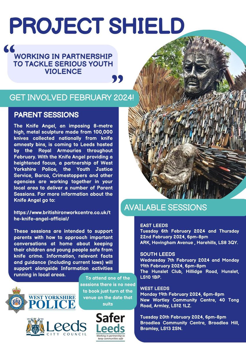 We are hosting a session to support parents approach conversations with their children to help keep them safe from knife crime - Monday 19th February 6-8pm