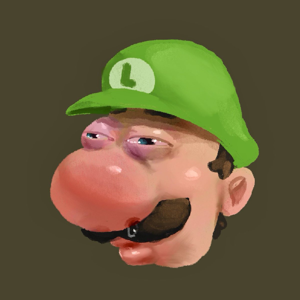 Luigi having an allergic reaction