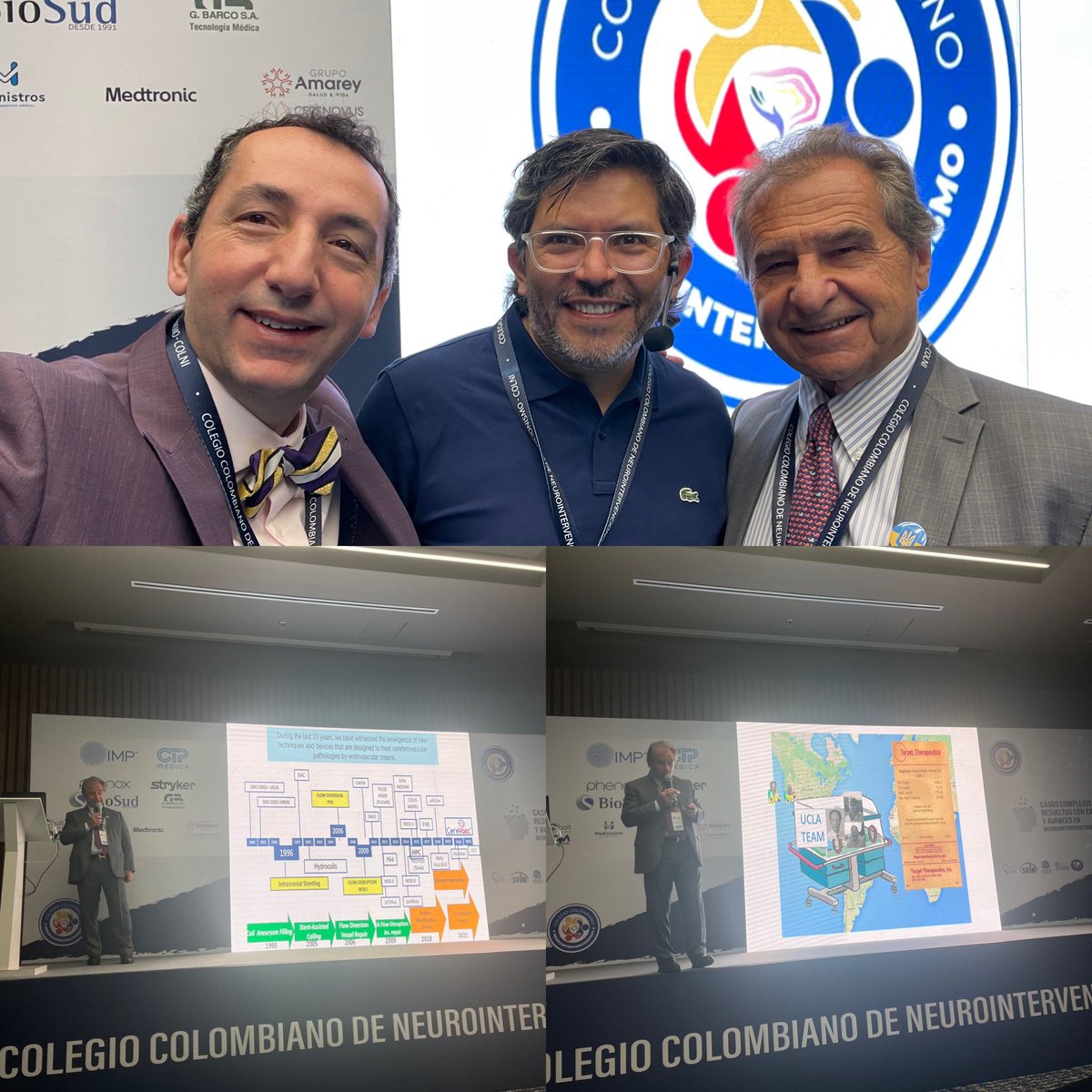 Kicking off the second day of the conference with Professor Pedro Lylyk who gave a fantastic lecture on the history and future of Neuroendovascular @eneri_neuro @boris_pabon #Bogota