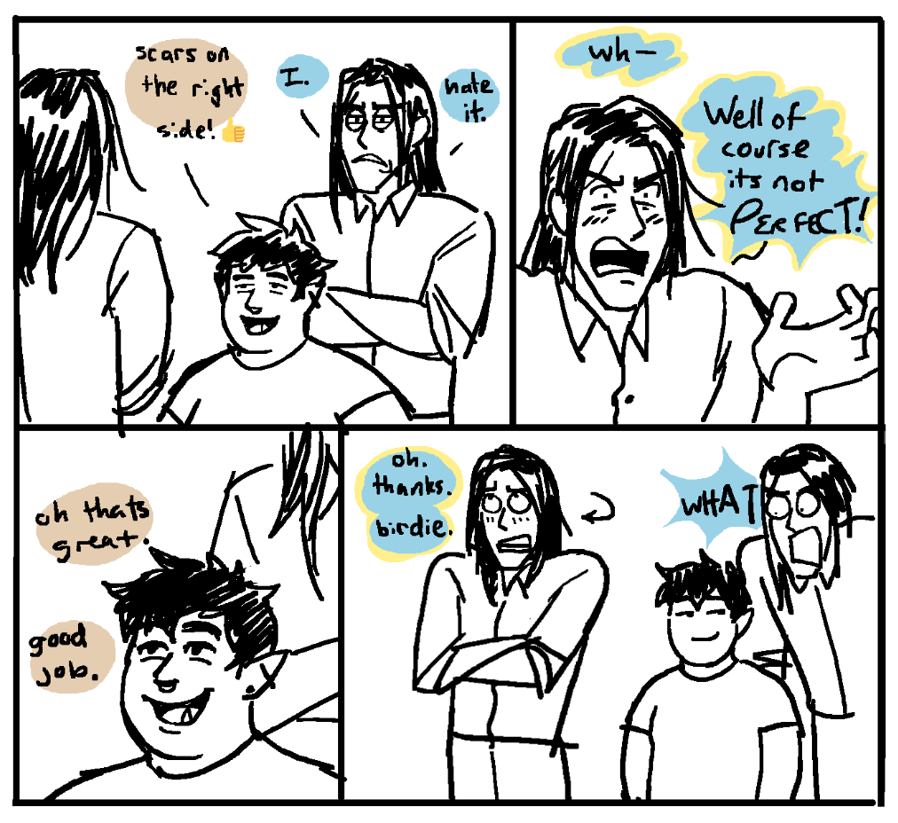 this was not made for twitter format but idc. my weird little copycat 