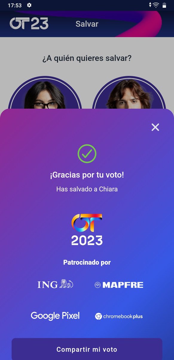 noa20231's tweet photo. Intercambio votos Chiara si votas a Mayka en la app Mitele #Ghduo
#OTDirecto3F #OTDirecto2F #OTFirmas2023 #OTDirecto1F #KiVi1F #kivi2f #kivi3F #KiVi1F https://t.co/VRAu1dXemI
