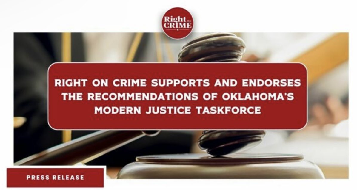 RightOnCrime's tweet image. Thank you @GovStitt for your continued efforts to promote public safety in Oklahoma. Right On Crime also supports the recommendations of the MODERN Justice Task Force and urges lawmakers to consider the report’s data-driven insights. #okleg #okpol @marilyndavidson…