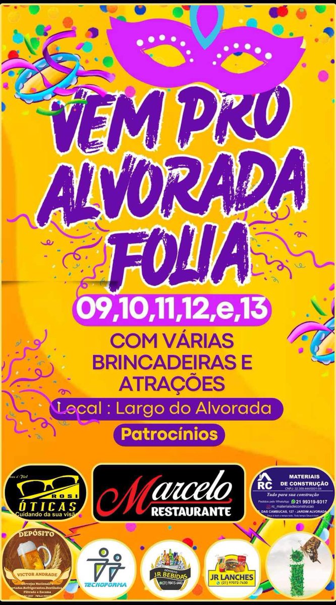 AlvoradaFolia's tweet photo. PASSANDO PRA LEMBRAR QUE DIA 09 COMEÇA O CARNAVAL DO ALVORADA!! 

EXPLANA E FAZ FOFOCA 🥳🥳🥳 https://t.co/POWT6f5p7k