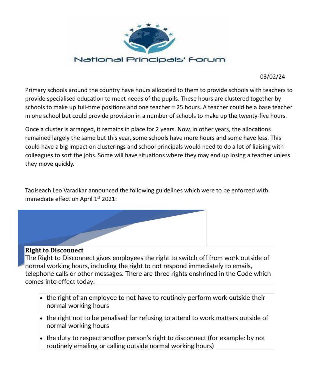 ForumTeaching's tweet photo. NPF Statement on SET Allocation Release @Education_Ire https://t.co/Z5wSiqeApv
