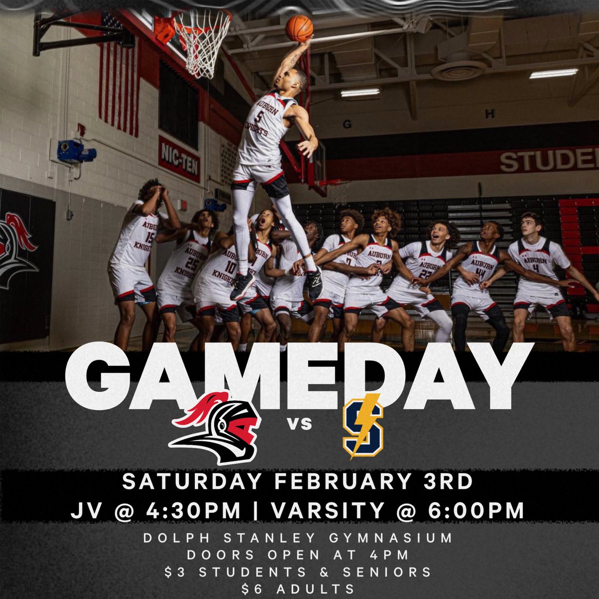 RakimChaney1's tweet photo. We are hosting our last non-conference game of the season tonight! Come support at the castle 🏰 @Auburn_AD https://t.co/A1Mfo5tVs8