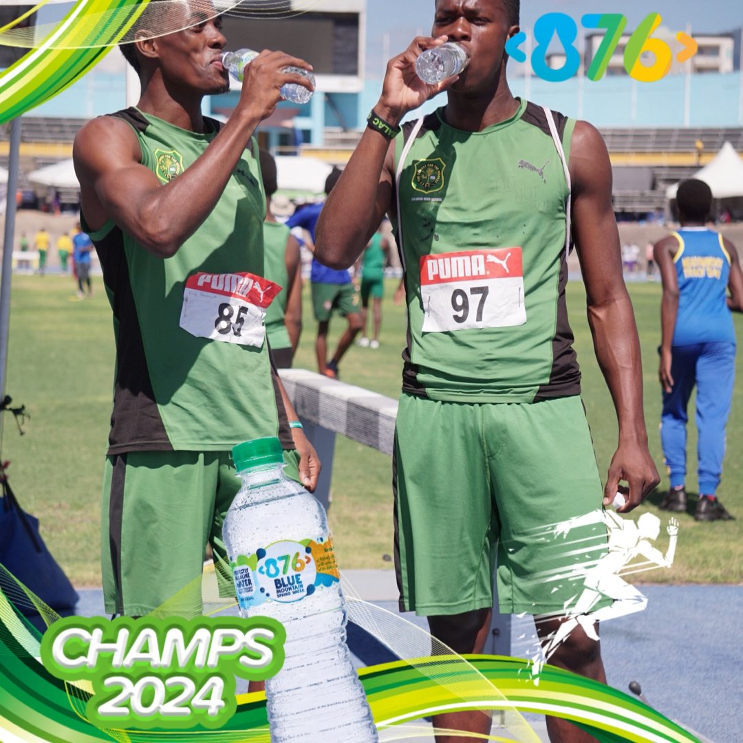 876SpringWater's tweet image. We are live at the Youngster Goldsmith Classic at the National Stadium. #876Water #876RoadToChamps #YoungsterGoldsmith