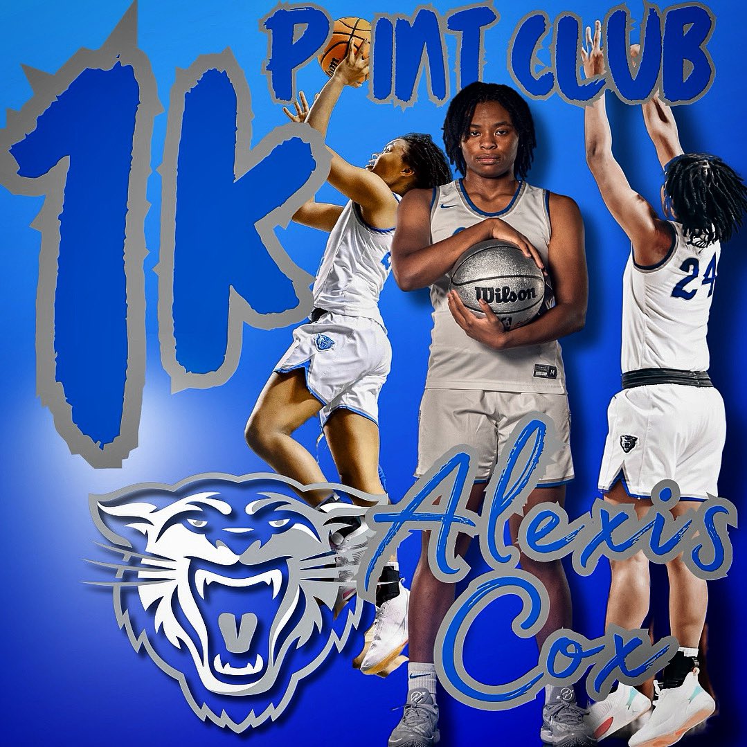 After last night’s game, junior/guard @Akcox23 has become the newest member of the Lady Wampus Cat 1,000 Point Club! Congrats Lex! 🚾🏀