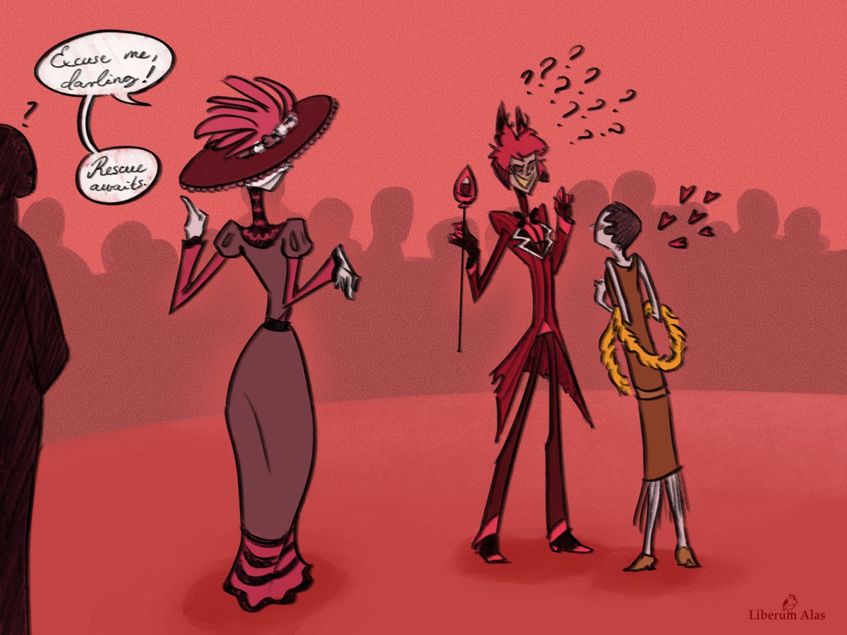 Rosies impeccable gaydar is the reason they met.
.
.
.
#HazbinHotel #HazbinHotelFanart #hazbinhotelalastor #HazbinHotelrosie