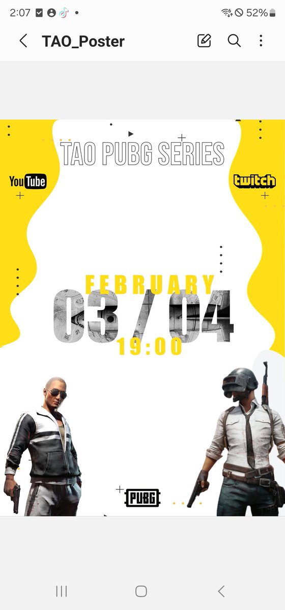 togetherasonegg's tweet photo. https://t.co/VdrhptjUBz
TAO PUBG Series #1, Start at 19:00h https://t.co/sgLI0tI6h5