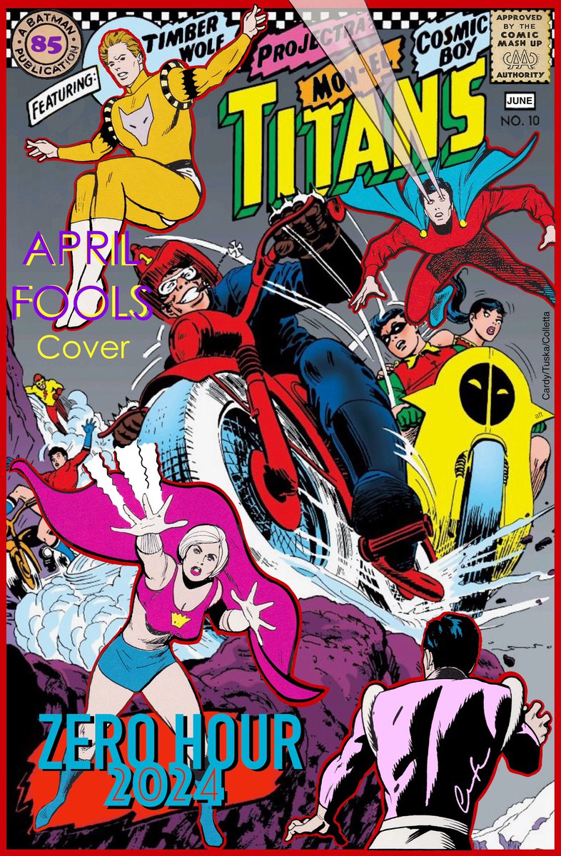 ChuckBrouilette's tweet photo. #thisApril @DCOfficial #Titans 10 even with #theirReputationGettingDragged #TheDCU’s #premiereSuperTeam still #moveForward working in #Legion to do good works tho not getting muchMore than a badCaseOf #roadRash for theirEfforts @TomTaylorMade @lukmeyer30 #ZeroHour2024 #AprilFools https://t.co/QAKRcLdl0Q