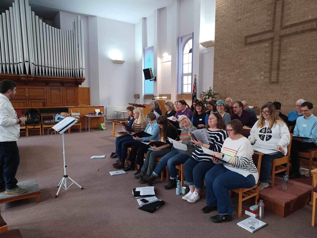 BMCS23's tweet photo. We’ve been busy rehearsing all day for our concert at Hucknall Central Methodist Church in the Nottingham North East Circuit this evening. Don’t miss it! 7pm. @MethodistGB https://t.co/lqz7d29BYW