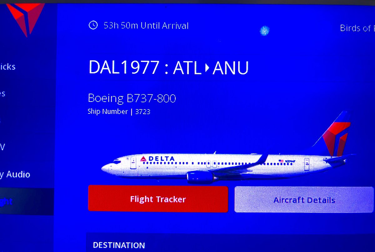 Bauman1967's tweet photo. @delta maybe check the avionics on this plane… well we did just fly through the Bermuda Triangle - supposed to be. 4 hr flight 😝 https://t.co/wDIiGnl6z6