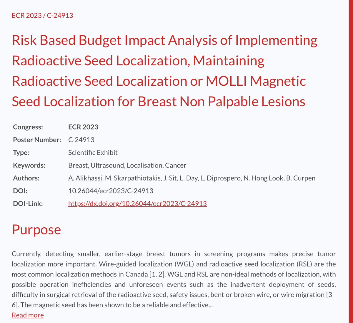 A_Alikhassi's tweet photo. Our presentation at ECR 2023
@MolliSurgical @myESR https://t.co/FtykDMgvJ1