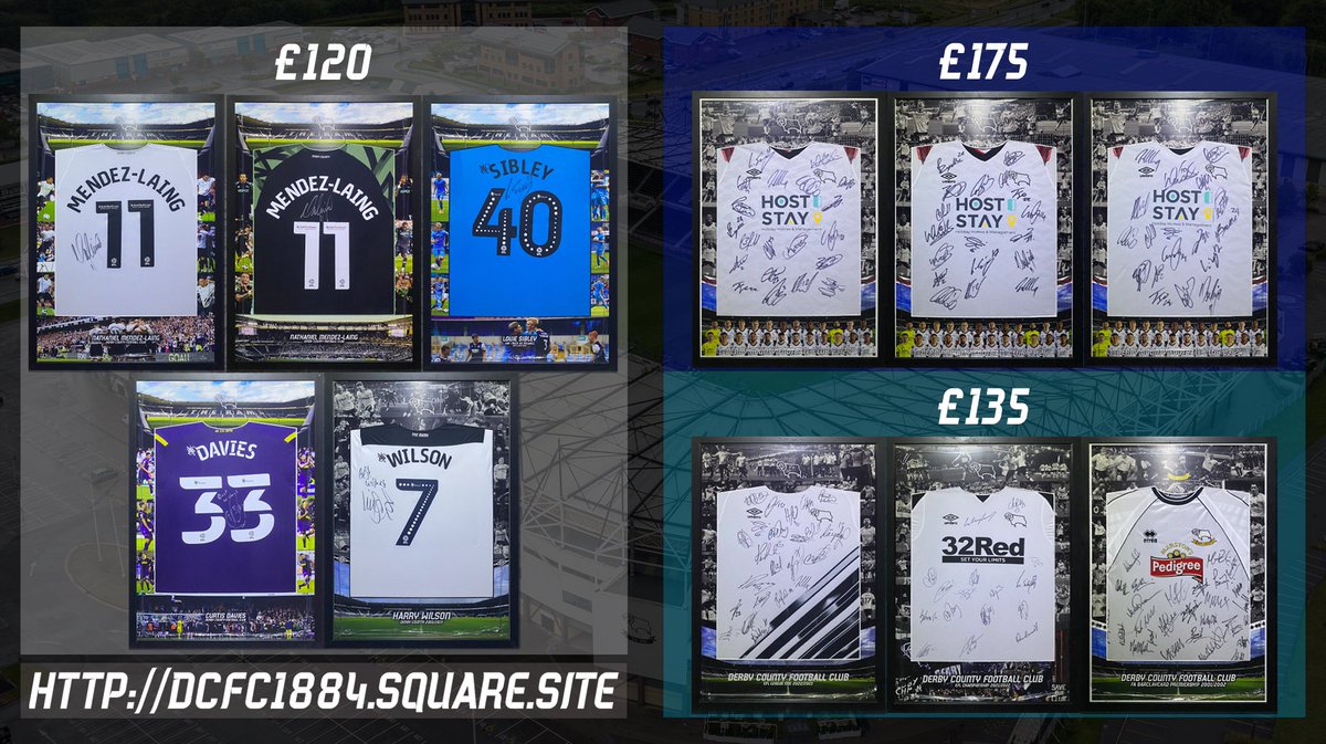 Signed Derby Shirts available to buy at dcfc1884.square.site

◾️All 600mm x 900mm
◾️All come with Certificate of Authenticity
◾️All delivered for free (UK)

#dcfc #dcfcfans #derby #derbycounty #therams #wearederby