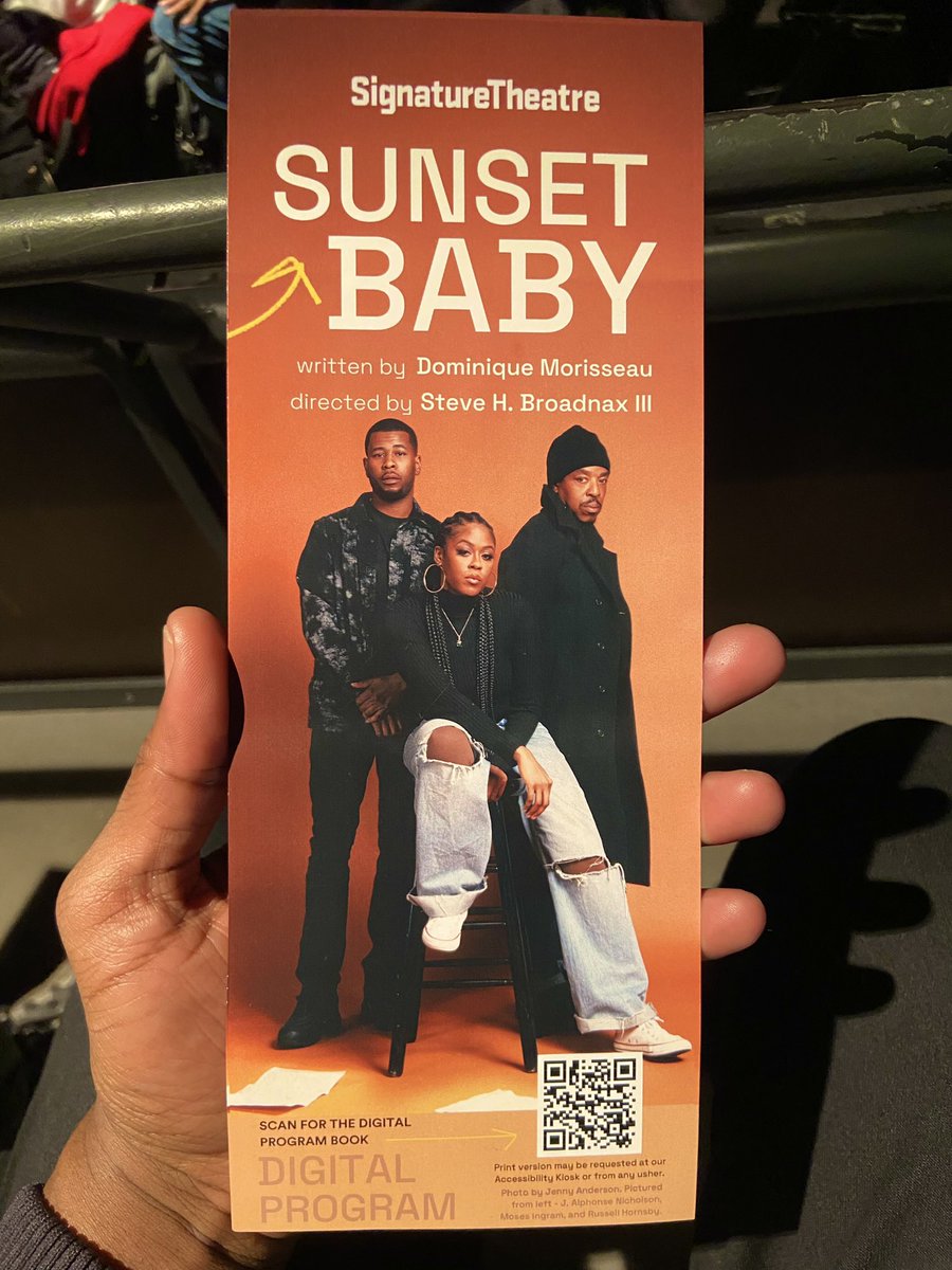JeromeBrooksJr's tweet photo. I love the works By @domorisseau . @signatureinnyc Off-Broadway had a #BlackTheaterNight of #SunsetBaby & Pre-Show Reception w/ free food & DJ Music by J Keys. There was a talkback afterwards w/ #TrevorHayes & the cast @JAlphonse_N , Moses Ingram, & #RussellHornsby https://t.co/lgWPRMGEgG