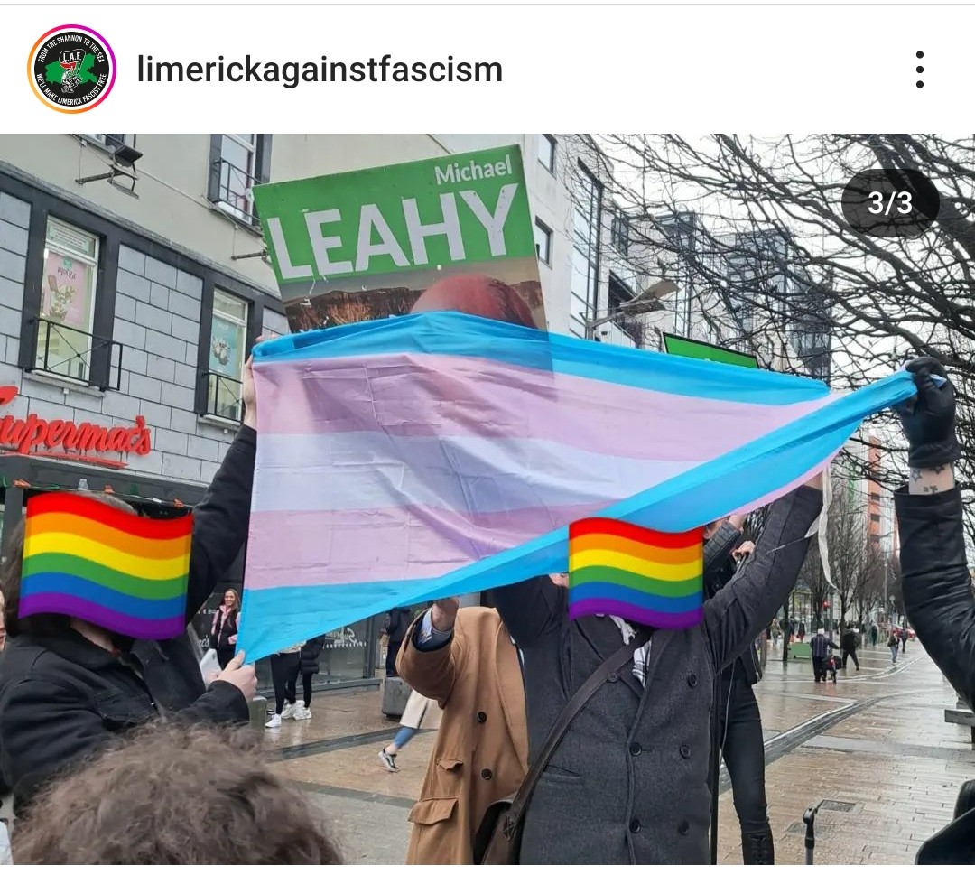 LKagainstfash's tweet photo. Well done #Limerick . Limerick never gives an inch to the IFP. They are always hounded there. #fascistsout #naziscumoffourstreets #gohome #racistsnotwelcome #limerickforall #RefugeesWelcome https://t.co/s0T2ZkhNFC