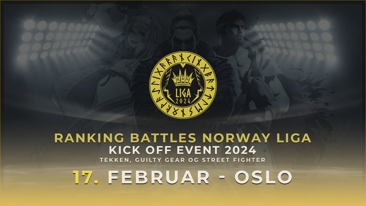 📢 RBN Announcement!

RBN-liga kick off! 17. februar kjører vi i gang ligaspill i Tekken 8, Street Fighter 6 og Guilty Gear -Strive- ! 

Kom på House of Nerds for å delta på første delen av 2024-ligaen.