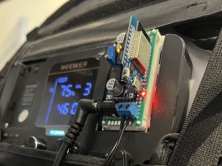 danielbaulig's tweet photo. Do you own Neewer RGB660 lights and are just as annoyed at their shitty Bluetooth implementation as I am? This WIFI module allows you to easily connect them to WIFI, Bitfocus Companion and Home Assistant! Learn more at https://t.co/p3yJrCadeO https://t.co/8OjFcz8Sk4