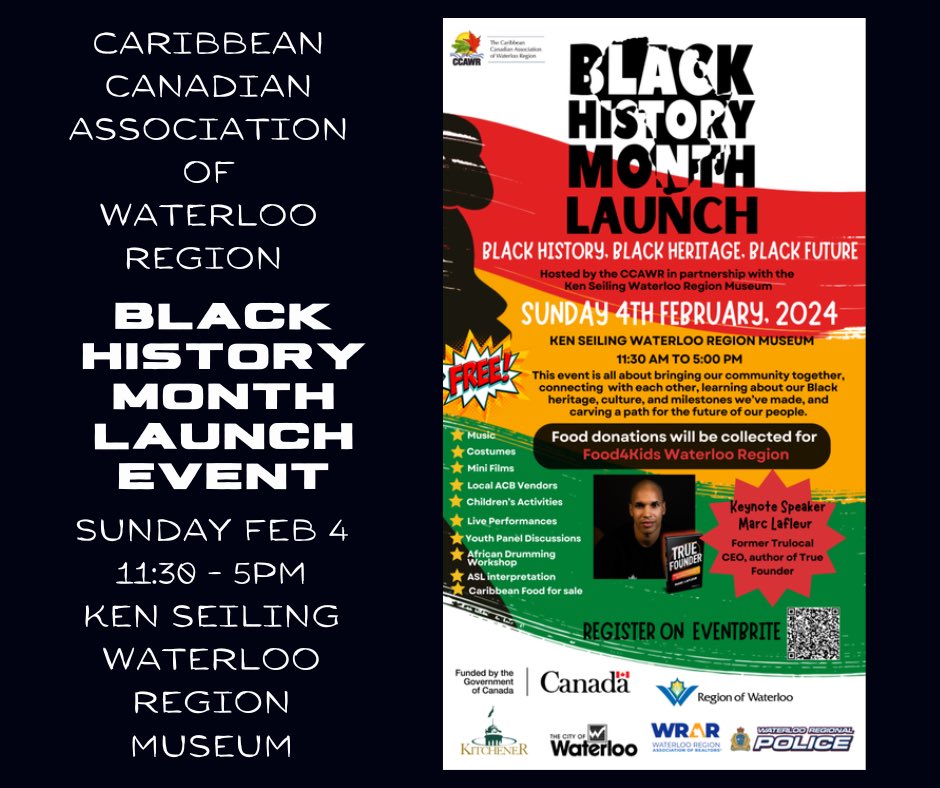 Dave Schnider (@daveschniderkw) on Twitter photo <a href="/CCAWR/">Caribbean Canadian Association of Waterloo Region</a> have an amazing line-up of music, speakers, food, activities, vendors, workshops and discussions to launch their #blackhistorymonth celebrations. For details on this and other #BHM activities, information and resources
daveschnider.com/black-history-… <a href="/CCAWR/">Caribbean Canadian Association of Waterloo Region</a> have an amazing line-up of music, speakers, food, activities, vendors, workshops and discussions to launch their #blackhistorymonth celebrations. For details on this and other #BHM activities, information and resources
daveschnider.com/black-history-…