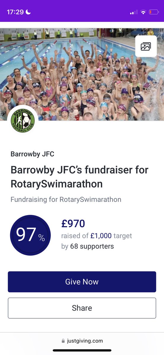 Barrowby_JFC (@jfcbarrowby) on Twitter photo The time has arrived for us to take our lanes at the Rotary Swimarathon! π¦’ We begin at 6.30pm tonight, with 4 lanes, and have nearly reached our Β£1,000 target π― thanks for your kind support so far! See you there! πββοΈπ¦’
justgiving.com/page/barrowby-β¦
<a href="/PygottandCrone/">Pygott & Crone</a> <a href="/Rotary/">Rotary International</a> The time has arrived for us to take our lanes at the Rotary Swimarathon! π¦’ We begin at 6.30pm tonight, with 4 lanes, and have nearly reached our Β£1,000 target π― thanks for your kind support so far! See you there! πββοΈπ¦’
justgiving.com/page/barrowby-β¦
<a href="/PygottandCrone/">Pygott & Crone</a> <a href="/Rotary/">Rotary International</a>