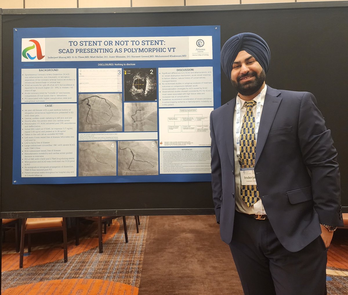 Bharaj23singh's tweet photo. Starting the year strong with poster presentation at @ACCinTouch Arizona chapter! #Cardiology #interventional #singh https://t.co/Gj1s7HweeU
