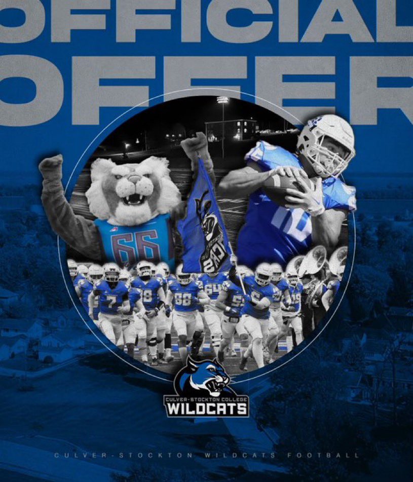 #AGTG Im blessed to receive an offer from <a href="/CSCwildcatsFB/">Culver Football</a> <a href="/CoachBowman55/">James Bowman</a> <a href="/GreatCeaser27/">Christopher Mayer</a> <a href="/CoachHoun/">Karl Calhoun Jr.</a>