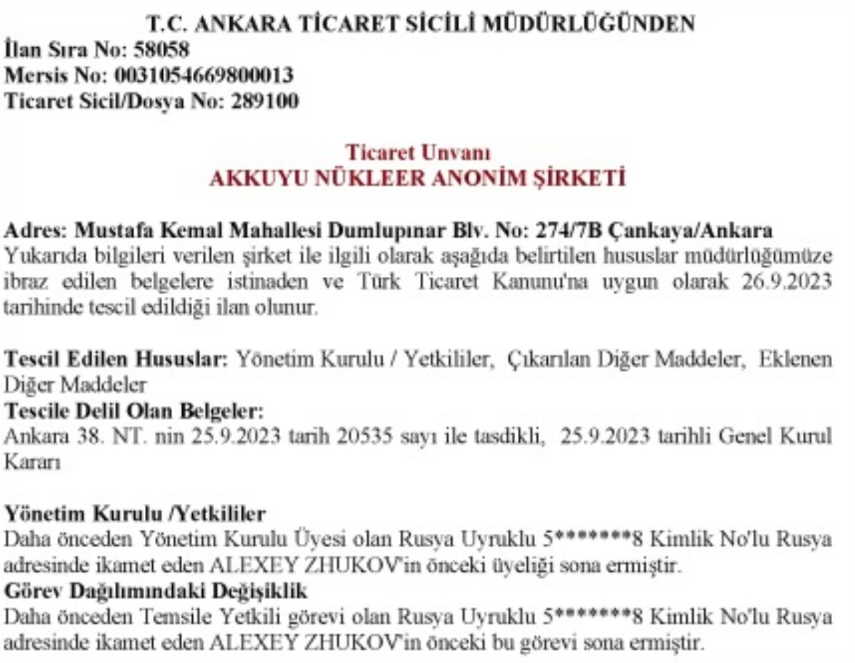 yavuzyilmazd's tweet photo. Bir AK Parti klasiği⬇️

Akkuyu Nükleer Santrali’nin sahibi olan Akkuyu Nükleer A.Ş.’nin yönetim kurulunda Türk üye olmadığını tespit ettik.

Akkuyu Nükleer A.Ş. yönetim kurulu:

Rus üye sayısı: 5
Fransız üye sayısı: 1
Türk üye sayısı: 0

Kaynak: Ticaret Sicil Gazetesi⬇️ https://t.co/YLAvSs1Ijj