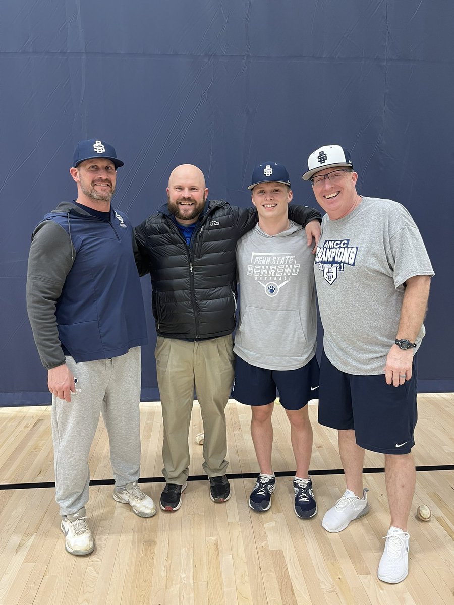 Appreciate alum #1 Todd Burchanowski stopping by practice. #GoBehrend