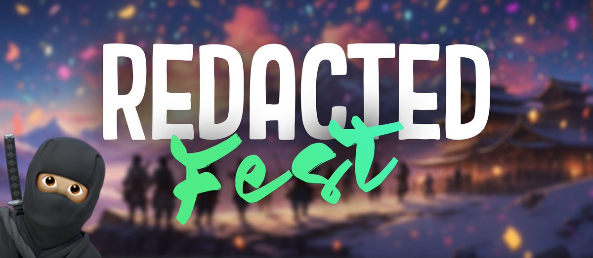 𝗜𝗻𝘁𝗿𝗼𝗱𝘂𝗰𝗶𝗻𝗴 𝗥𝗲𝗱𝗮𝗰𝘁𝗲𝗱𝗙𝗲𝘀𝘁! 🥷🏽

A grand celebration leading up to the launch of Redacted, the 'HTTPS' of DeFi. We invite you to join a series of engaging activities, from treasure hunts to testnet incentives, all leading up to our grand launch on @Arbitrum.